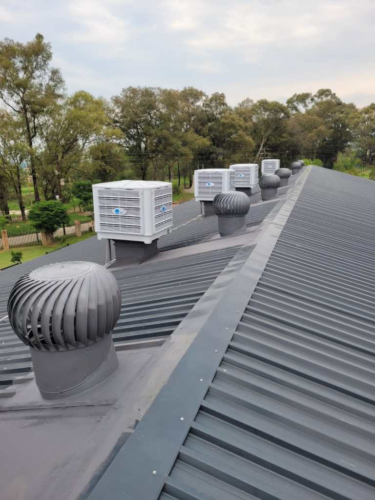 Turbine - Cooler - Cooling unit - aircon - aircon installation - roof ventilation - Evaporative cooling unit