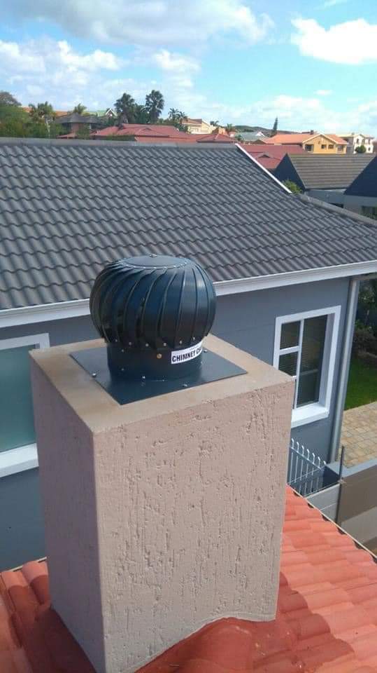 Roof installation - chimney - chimney champ - windmaster - Installation - Roof Installation - Remove smoke - Braai