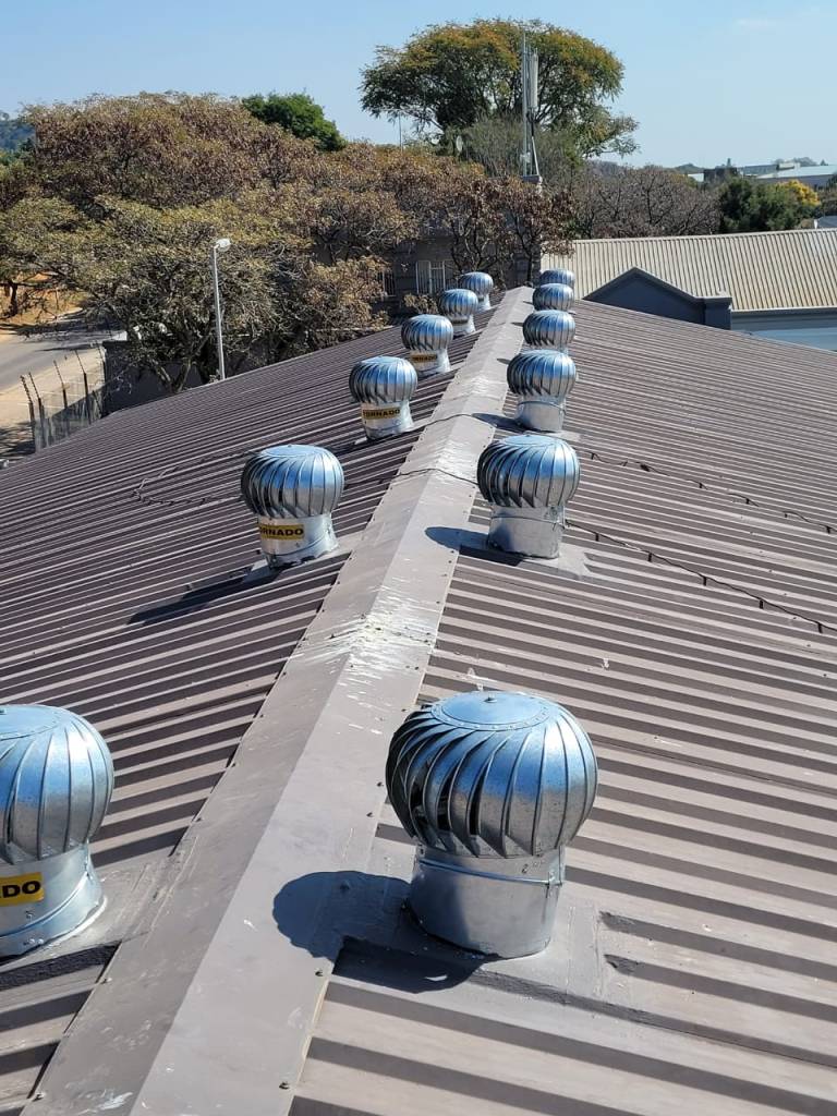 Turbine roof installation - roof - turbine - turbines - Pretoria - Gauteng - Windmaster - households - Industrial